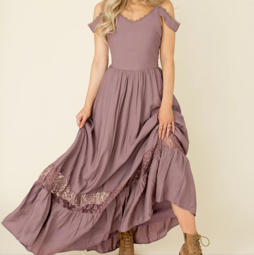 CORAL DRESS IM MAUVE BY JOYFOLIE👗